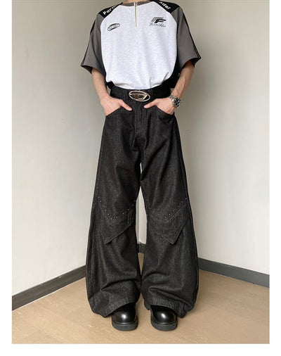 Jeans Estilo Americano con Remaches Machete para Hombre - Image 10