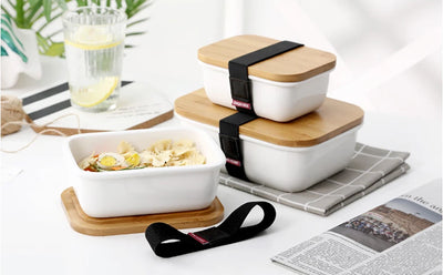Recipiente de Cerámica Japonesa para Refrigerador - Caja Multiusos con Tapa - Image 6