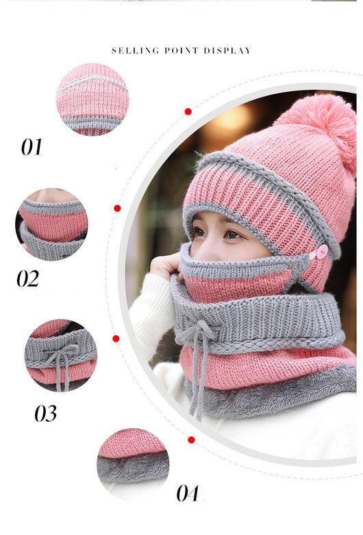 Gorro de Invierno para Mujer con Máscara Facial - Lana Gruesa Térmica Impermeable - Image 6