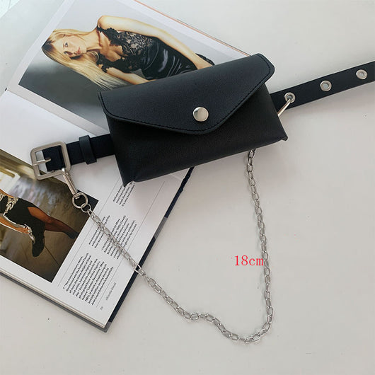 Cinturón Cadena Punk Cóncavo con Bolsa Integrada - Image 6