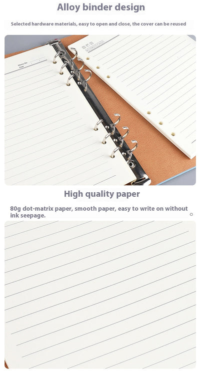 Cuaderno A5 Profesional con Hojas Removibles para Negocios y Reuniones - Image 24