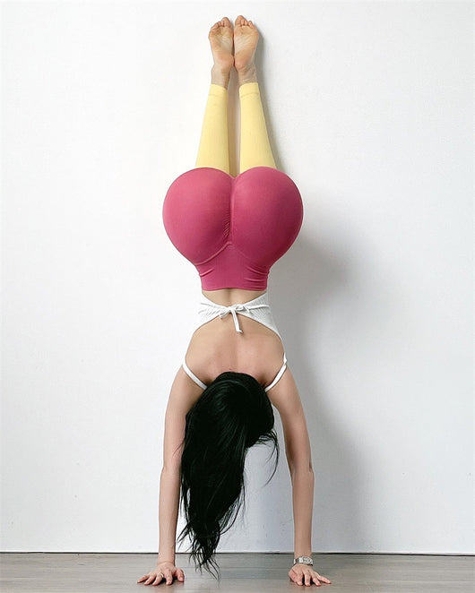 Pantalones Yoga Deportivos de Cintura Alta con Degradado Melocotón - Image 15