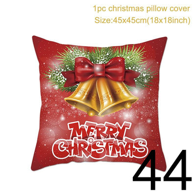 Funda de Almohada Navideña con Estampado Santa para Decoración del Hogar - Image 84