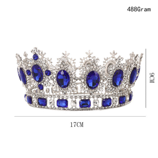 Corona Barroca Europea Nupcial - Accesorio de Tiara Princesa para Novia - Image 5