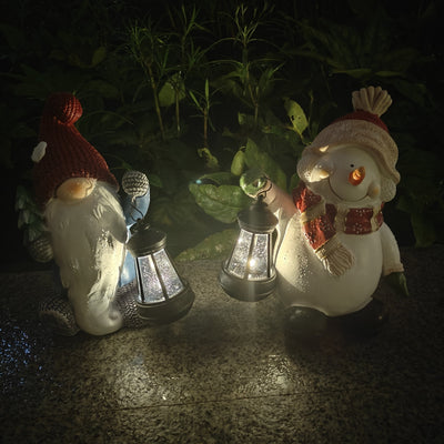 Lámpara Decorativa Navideña con Muñeco de Nieve en Resina - Image 64