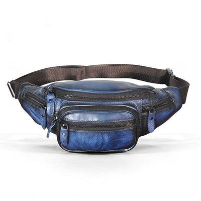 Bolsa Messenger de Cuero Retro - Gran Capacidad para Viajes y Trabajo - Image 3