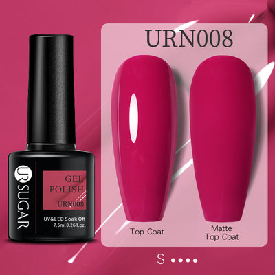 Esmalte de Uñas Gel Brillo Negro, Blanco y Rojo Efecto Mate - Image 18
