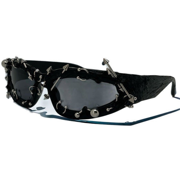 Gafas de Sol Punk con Remaches Decorativos - Estilo Street