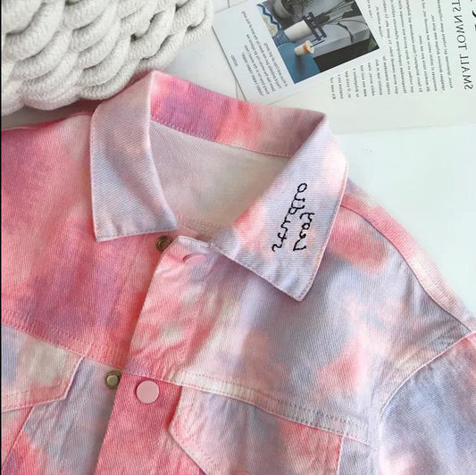 Chamarra de Mezclilla para Niñas con Diseño Tie-Dye - Image 2