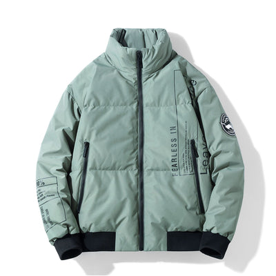 Chaqueta Acolchada de Plumón de Pato Blanco para Hombre - Cálida y Ligera - Image 5