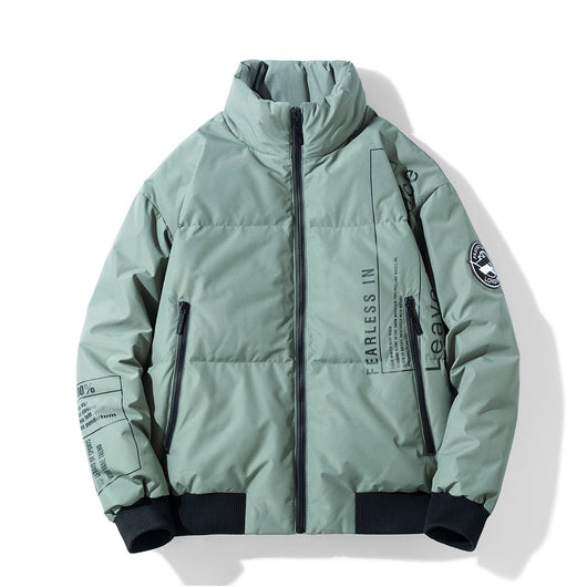 Chaqueta Acolchada de Plumón de Pato Blanco para Hombre - Cálida y Ligera - Image 5