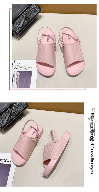 Sandalias Casuales de PVC Color Sólido - Comodidad y Estilo - Image 25