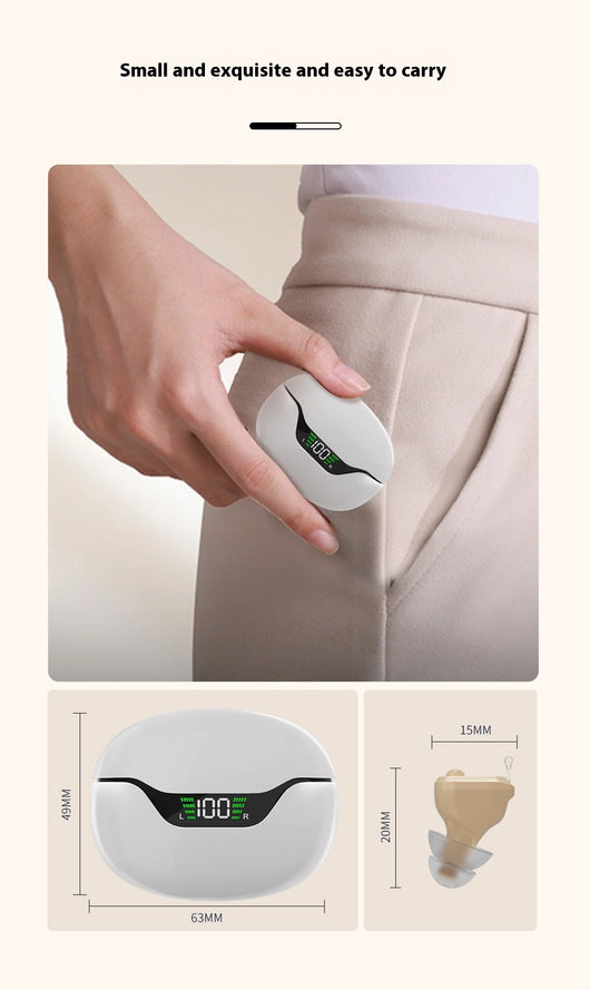 Audífono Digital CIC con Cargador y Pantalla LED - Amplificador de Sonido - Image 12