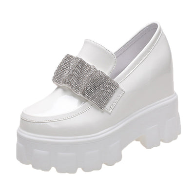 Zapatos de Cuero Charol Estilo Británico con Plataforma y Punta Redonda - Image 7
