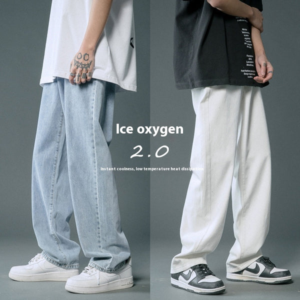 Jeans Rectos Sueltos Ligeros para Hombre - Comodidad de Verano