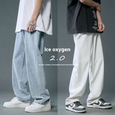 Jeans Rectos Sueltos Ligeros para Hombre - Comodidad de Verano