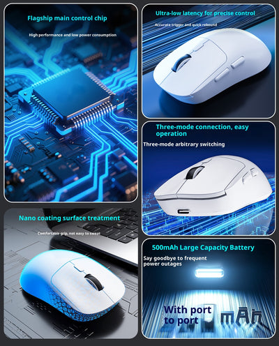 Ratón Inalámbrico Silencioso Multimodo para Oficina, Notebook y Gaming - Image 18