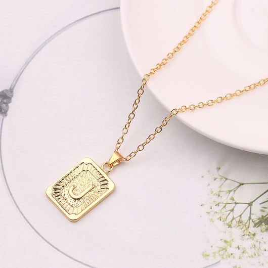 Collar con Dije de Letra del Alfabeto Inglés - Image 64