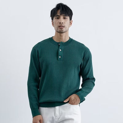 Suéter Ejecutivo Preppy de Manga Larga para Hombre - Image 3