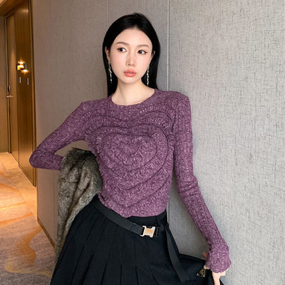 Blusa de Manga Larga con Encaje Romántico