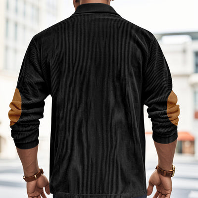 Camiseta Manga Larga de Pana para Hombre - Primavera y Otoño - Image 27