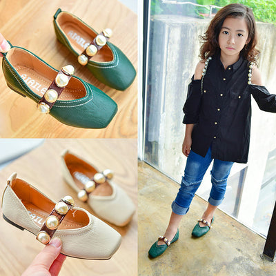 Zapatos de Princesa en Cuero para Niñas - Primavera y Otoño