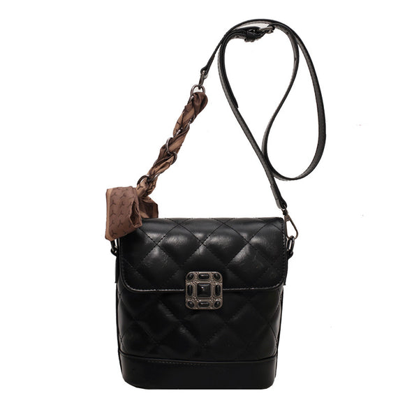 Bolso Bucket Retro con Textura Occidental para Mujer