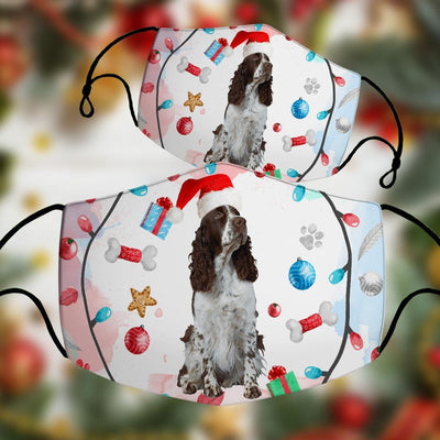 Two cotton face masks with a French Bulldog puppy peeking out, paw prints, and "French Bulldog Kisses Fix Everything" text. - Image 47