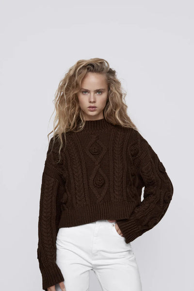 Suéter Corto Tejido para Otoño e Invierno - Base Versátil - Image 7