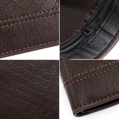 Billetera Hombre Cuero Grabado Patrón Serpiente Gran Capacidad - Image 13