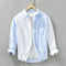 Camisa Casual de Manga Larga con Combinación de Colores Japonesa