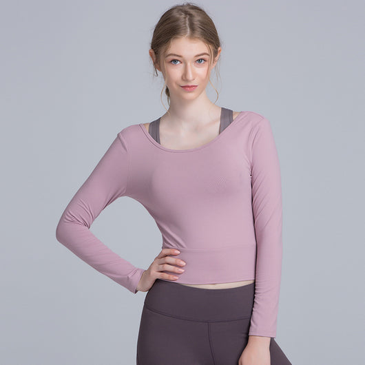 Playera Deportiva Ajustada de Manga Larga para Mujer Yoga y Fitness - Image 4