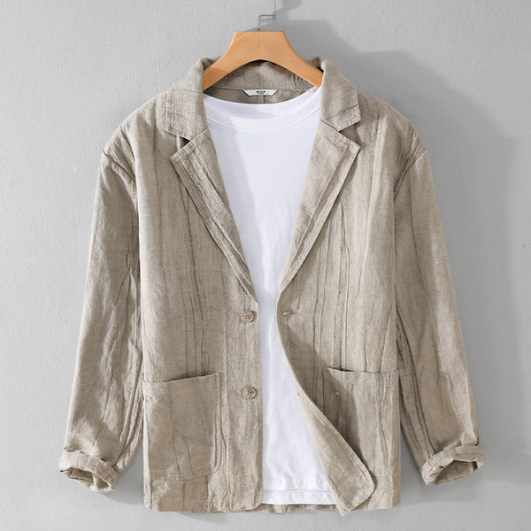 Camisa Suelta de Lino para Hombre - Diseño Minimalista y Versátil