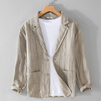 Camisa Suelta de Lino para Hombre - Diseño Minimalista y Versátil - Image 2