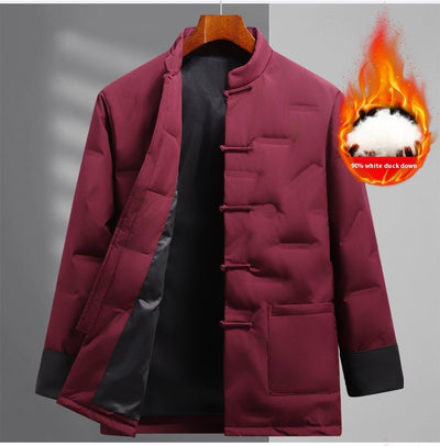 Abrigo Acolchado Estilo Tang Chino para Hombre - Invierno y Otoño - Image 12