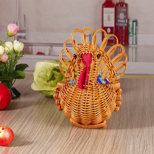 Canasta Tejida de Ratán con Diseño Animal - Organizador Decorativo para Frutas y Vegetales - Image 11