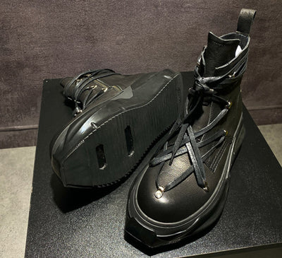 Botas Altas de Cuero Genuino con Plataforma para Hombre - Image 11