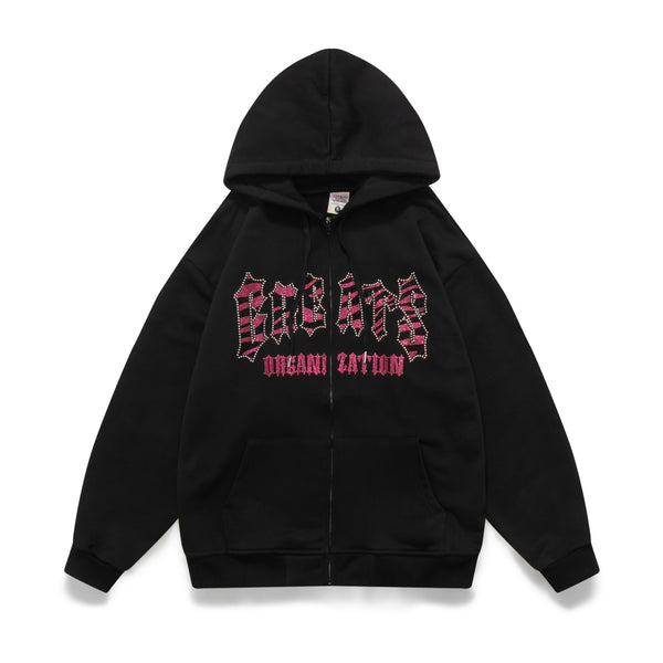 Sudadera Estampado Leopardo con Capucha Suelta para Parejas