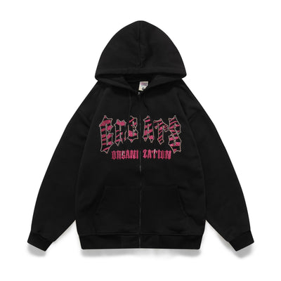 Sudadera Estampado Leopardo con Capucha Suelta para Parejas - Image 2