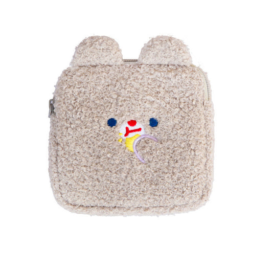 Bolsa de Higiene Menstrual con Bordado de Peluche - Capacidad Grande - Image 4