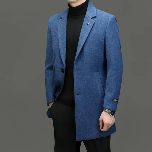 Abrigo de Lana Entallado para Hombre - Corte Moderno Otoño Invierno - Image 6