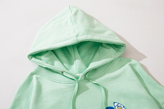 Sudadera Cuello Redondo con Letras Sueltas para Pareja - Image 16