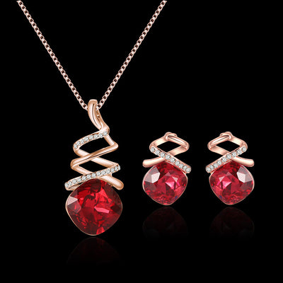 Elegante Conjunto de Joyería para Novia: Collar y Pendientes - Image 10