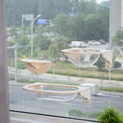 Cama Colgante para Gatos con Ventosas y Diseño en Madera - Image 4