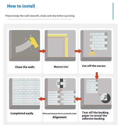 Adhesivo de Pared 3D Estéreo Resistente al Agua y Calor - Papel Tapiz Autoadhesivo para Cocina y Baño - Image 55