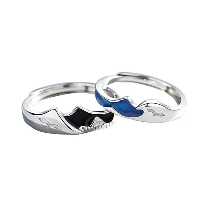 Anillos de Pareja en Plata Esterlina Shanmeng Eachother