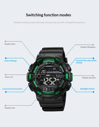 Reloj Deportivo Inteligente Multifuncional Resistente al Agua con Luz - Image 9