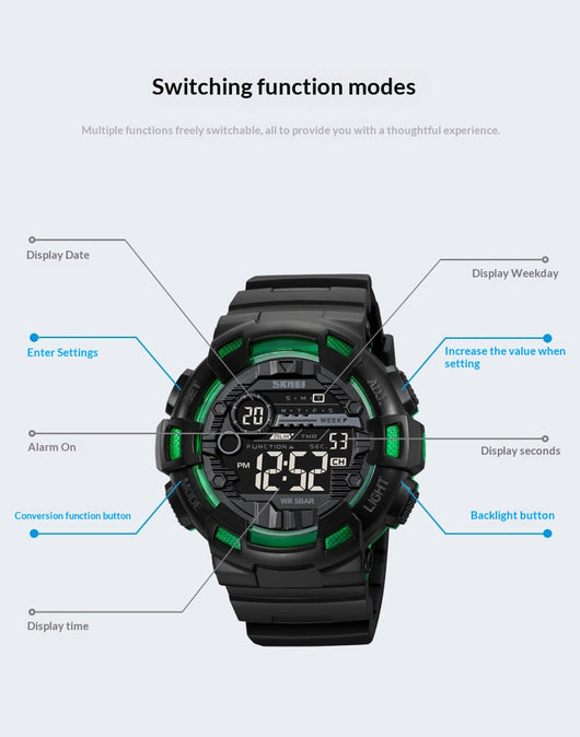 Reloj Deportivo Inteligente Multifuncional Resistente al Agua con Luz - Image 9