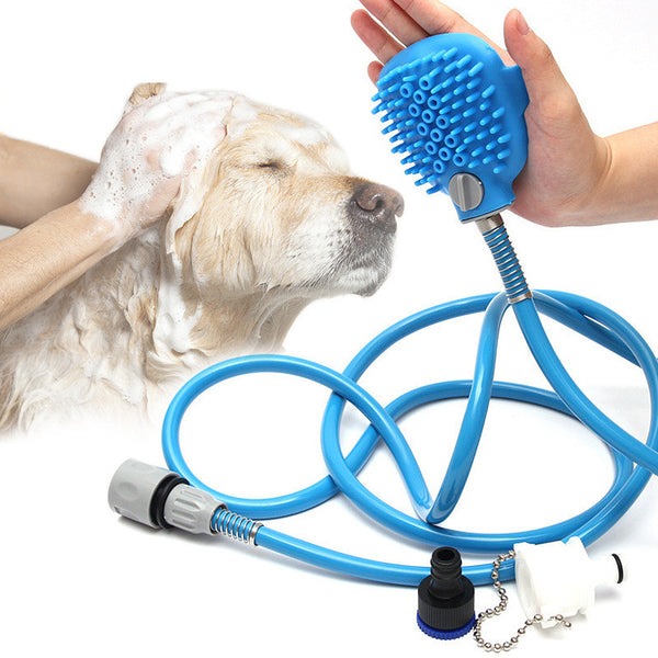 Cepillo de Baño Exterior para Mascotas - Ducha Portátil para Perros