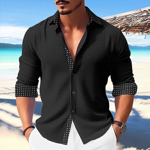 Camisa Abrigo Suelta y Casual de Manga Larga para Hombre - Image 26
